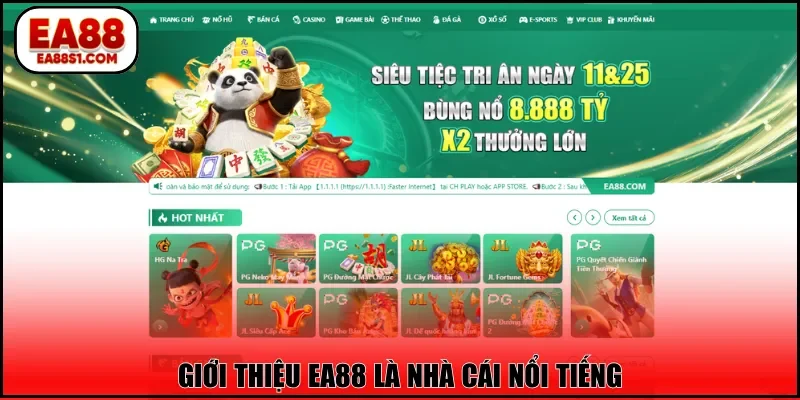 Giới thiệu EA88 là nhà cái nổi tiếng