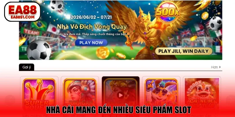 Nhà cái mang đến nhiều siêu phẩm slot
